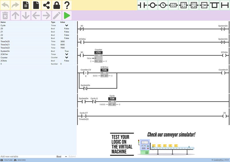 PLC Simulator Online screenshot